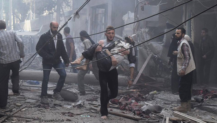 شهداء وجرحى بقصف الطيران الروس...