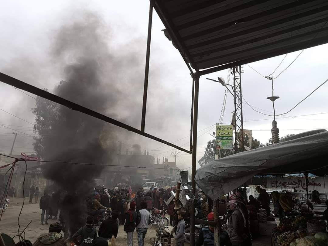 مظاهرة في أبو حمام بدير الزور...