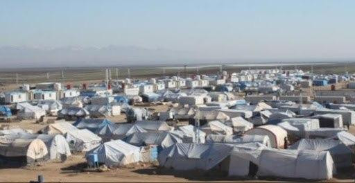 حريق في مخيم للنازحين يودي بحي...