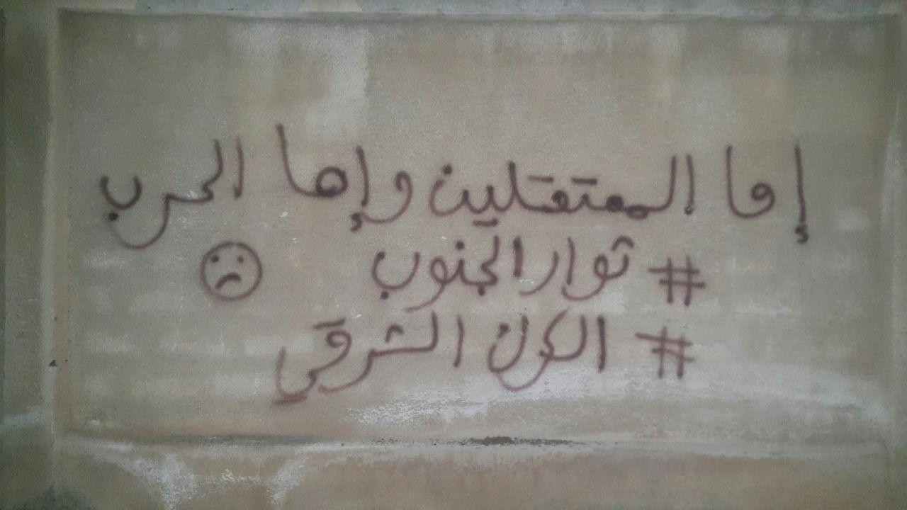 كتابات مناهضة للأسد في درعا ور...