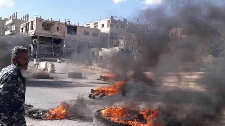 درعا.. توتر في صيدا وإغلاق للط...