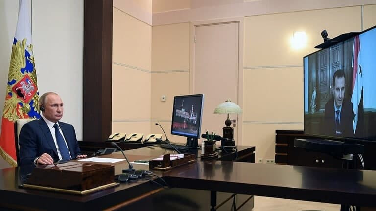 اتصال فيديو بين بوتين و"الأسد"...