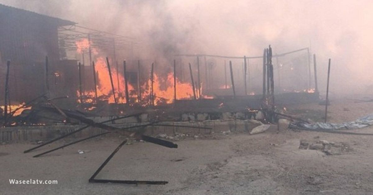 حريق يضرب مخيما للاجئين السوري...