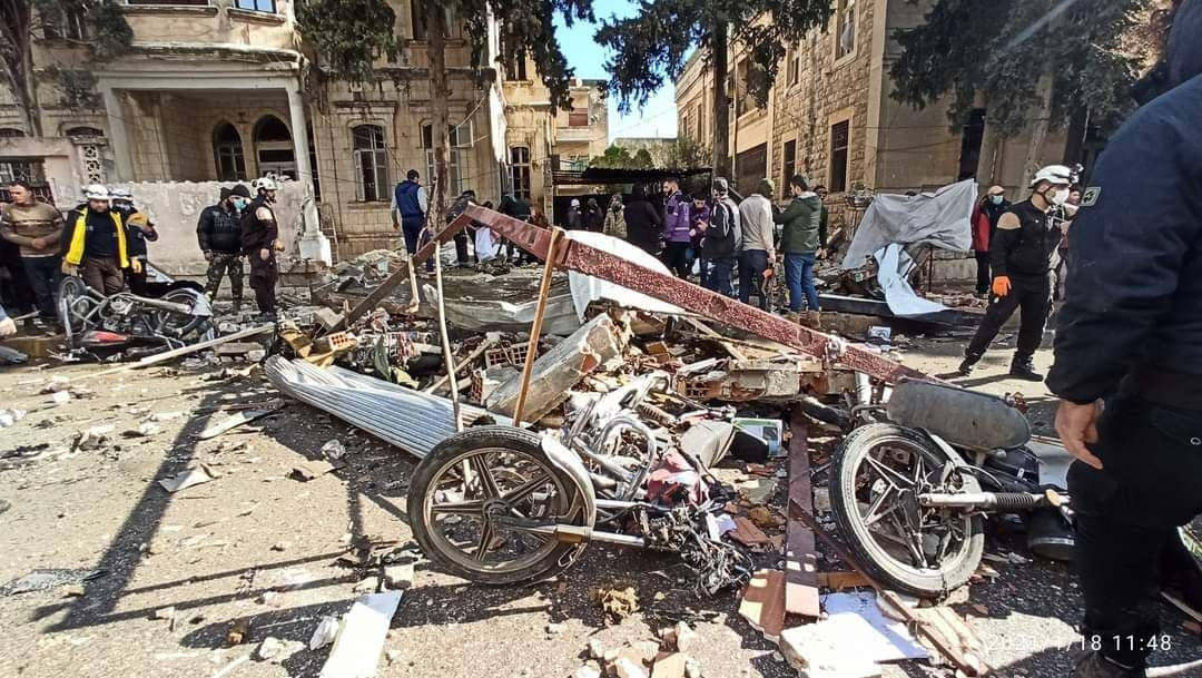 إدلب.. قتيل وجرحى بانفجار بمحل...