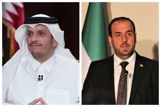 وزير الخارجية القطري يبحث مع ر...