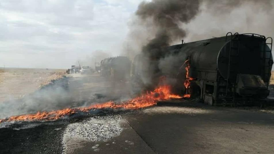 تفجير يستهدف صهريج نفط لـ "الق...