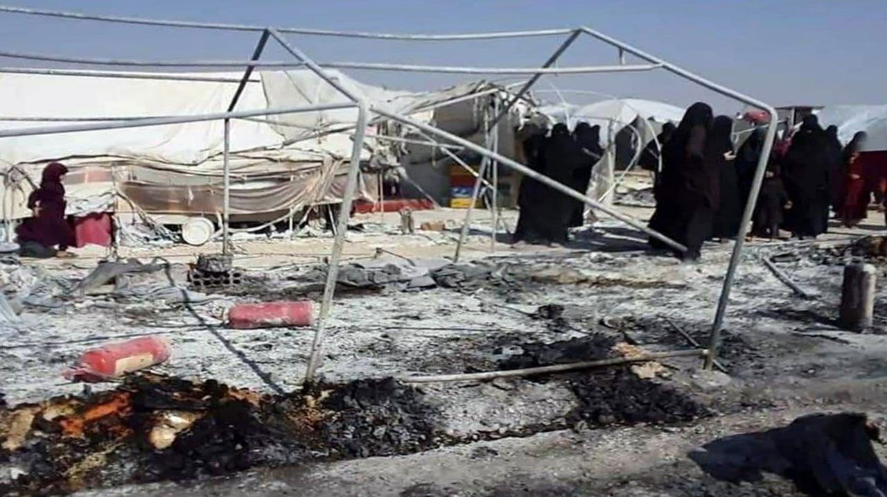 الحسكة.. حريق يطال 28 خيمة في...