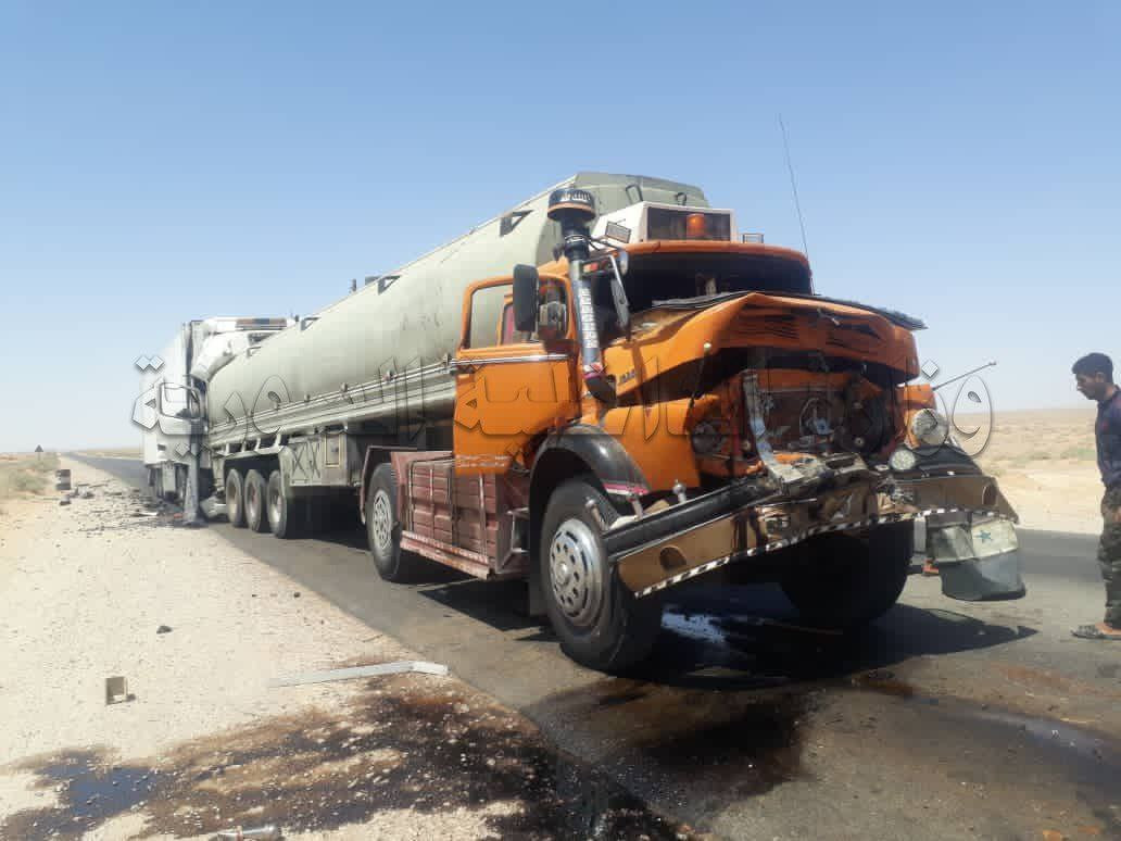 على حاجز للنظام.. حادث اصطدام...