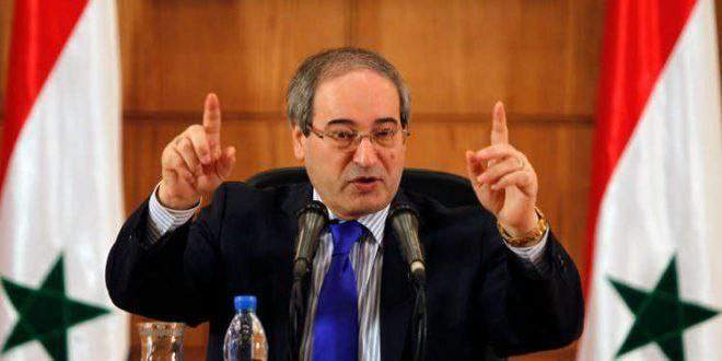 فيصل المقداد: لا يوجد أي اتصال...