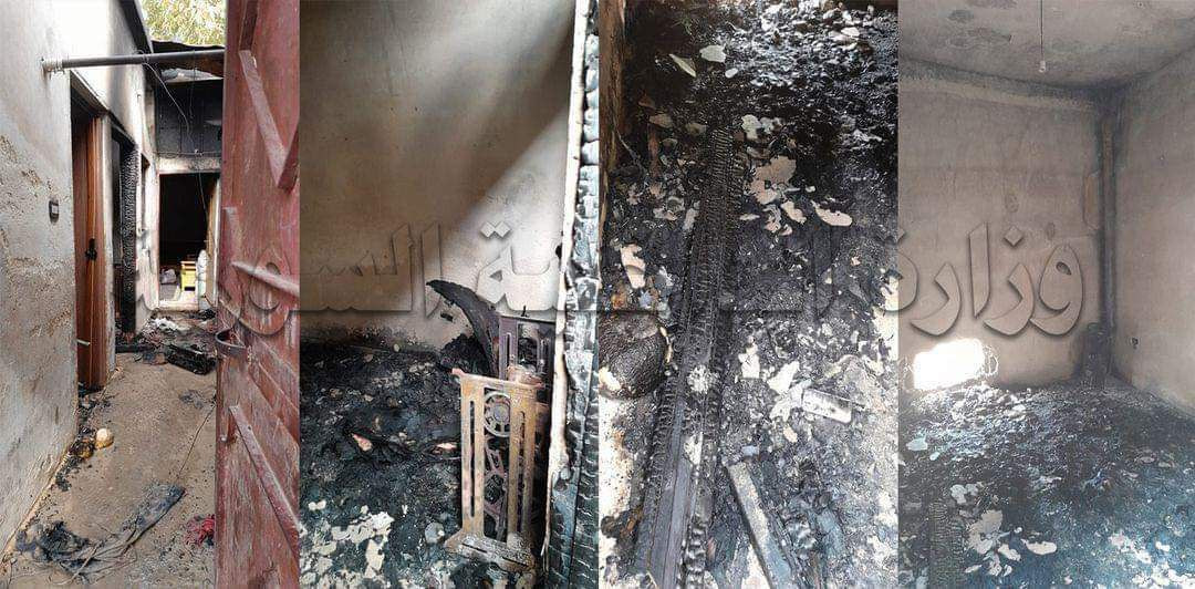 بحثتا عن الدفء.. حريق في دمشق...