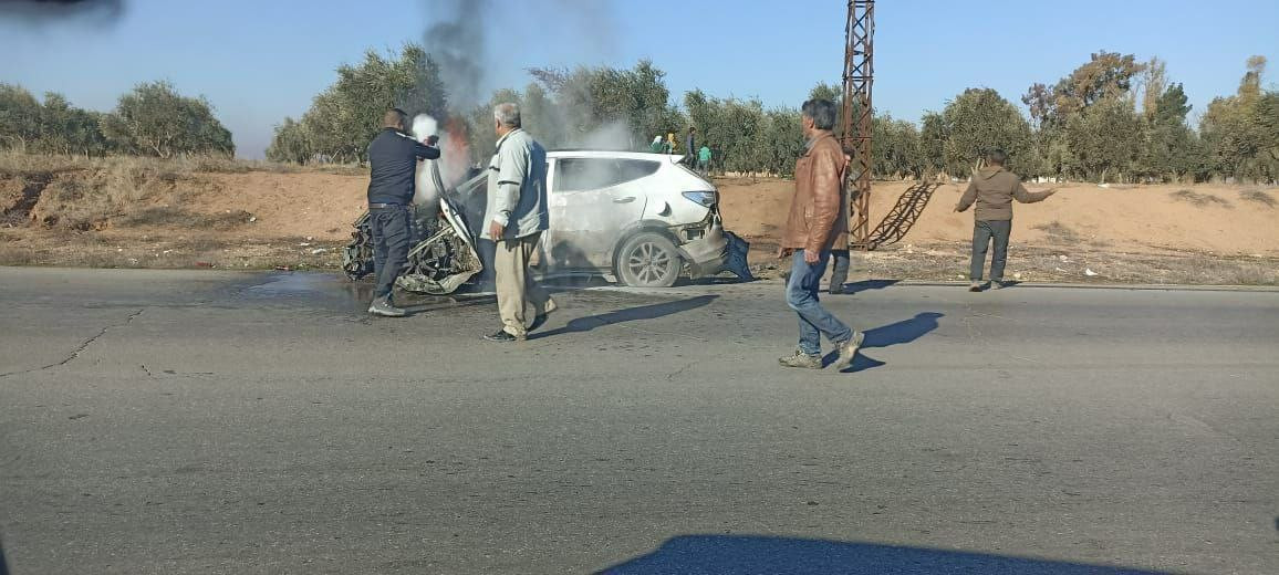 مسيرة تركية تضرب سيارة لـ"قسد"...