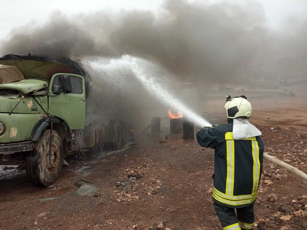 جرحى بانفجار صهريج للوقود شرقي...