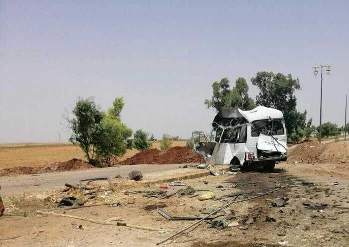 جرحى من عناصر النظام بانفجار غ...