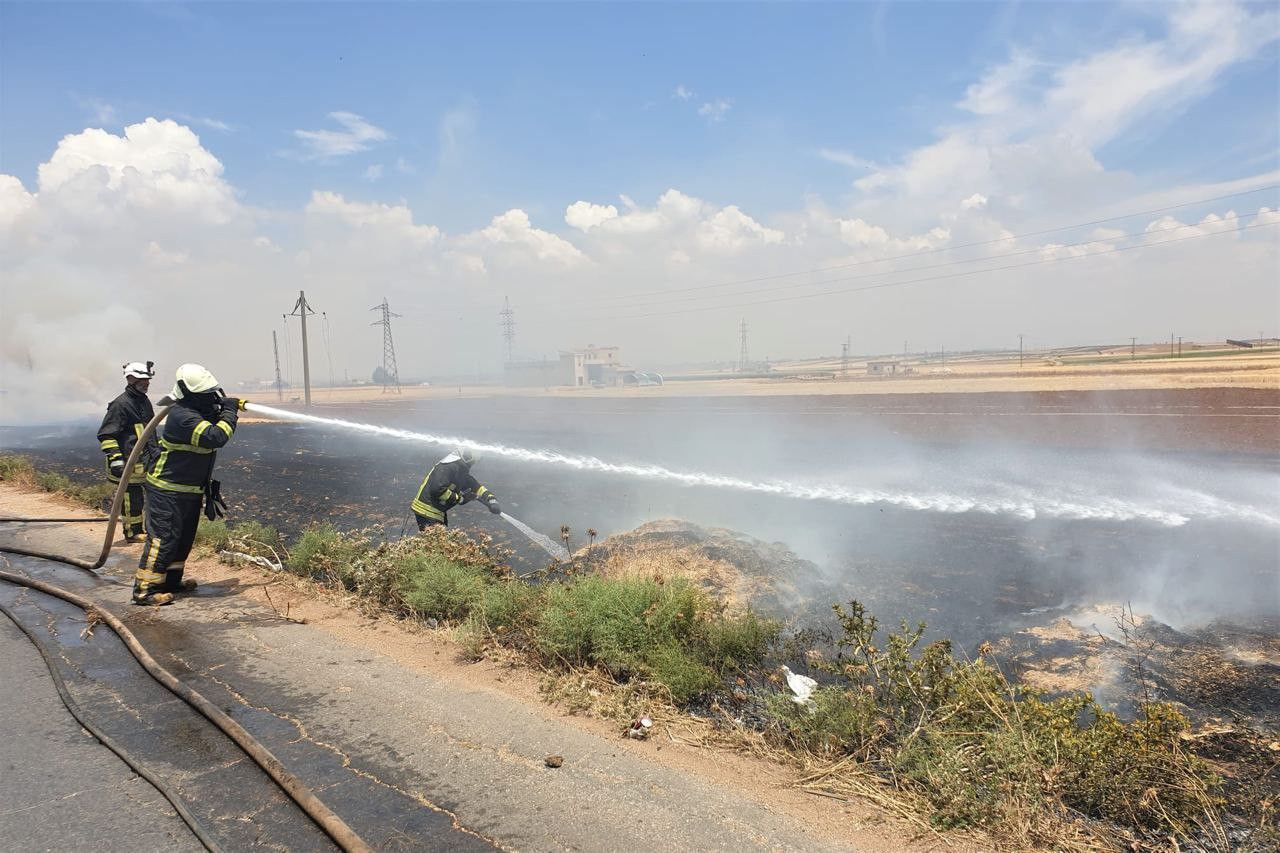 "الدفاع المدني" يوثّق سبعة حرا...