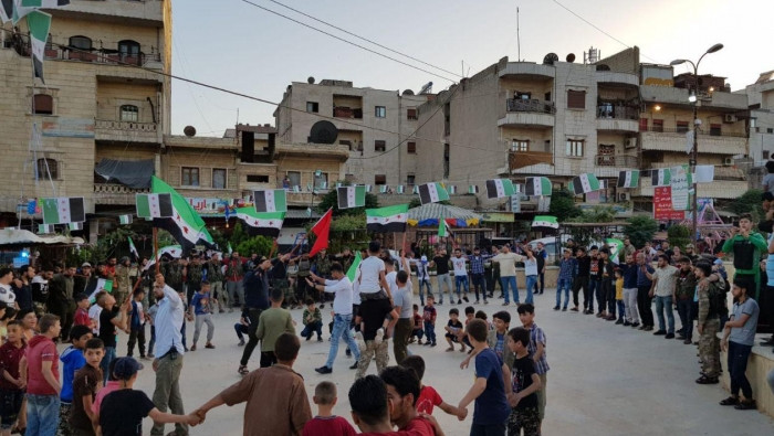 مظاهرات في ريف حلب نصرة لفصائل...