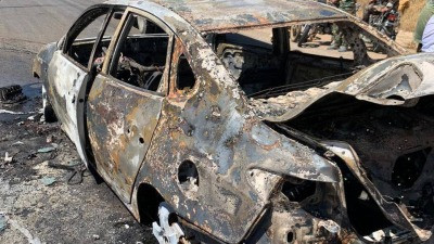 غارة إسرائيلية تستهدف سيارة على طريق دمشق بيروت 