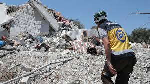 الخوذ البيضاء"  طائرات نظام الأسد وروسيا تواصل ارتكاب المجازر اليومية بحق المدنيين الأبرياء" 