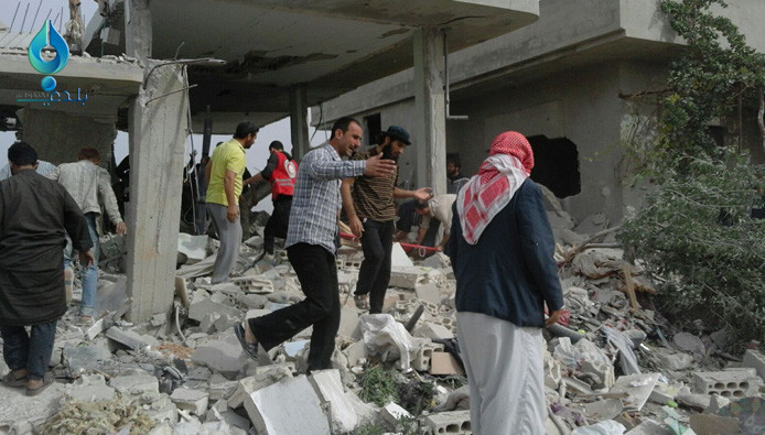 شهداء ومصابون بصواريخ الأسد ال...