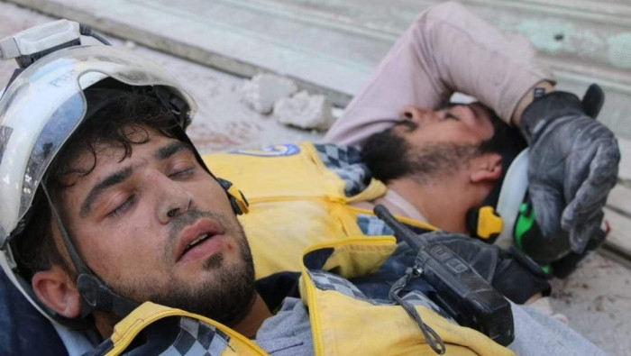 صورة لاستراحة عناصر الدفاع الم...