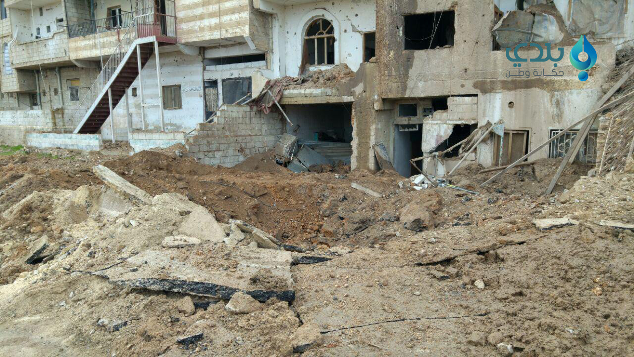 أحياء مدينة درعا منكوبة بالكام...