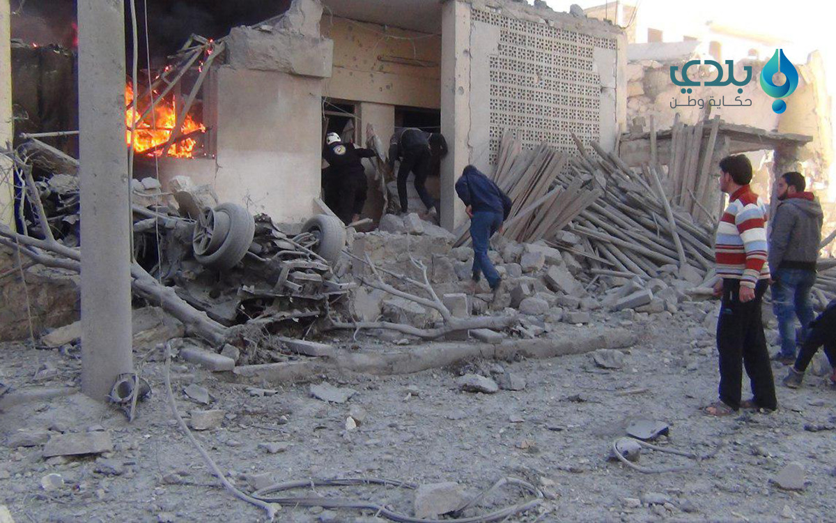 5 شهداء و20 جريحاً بقصف جوي عل...