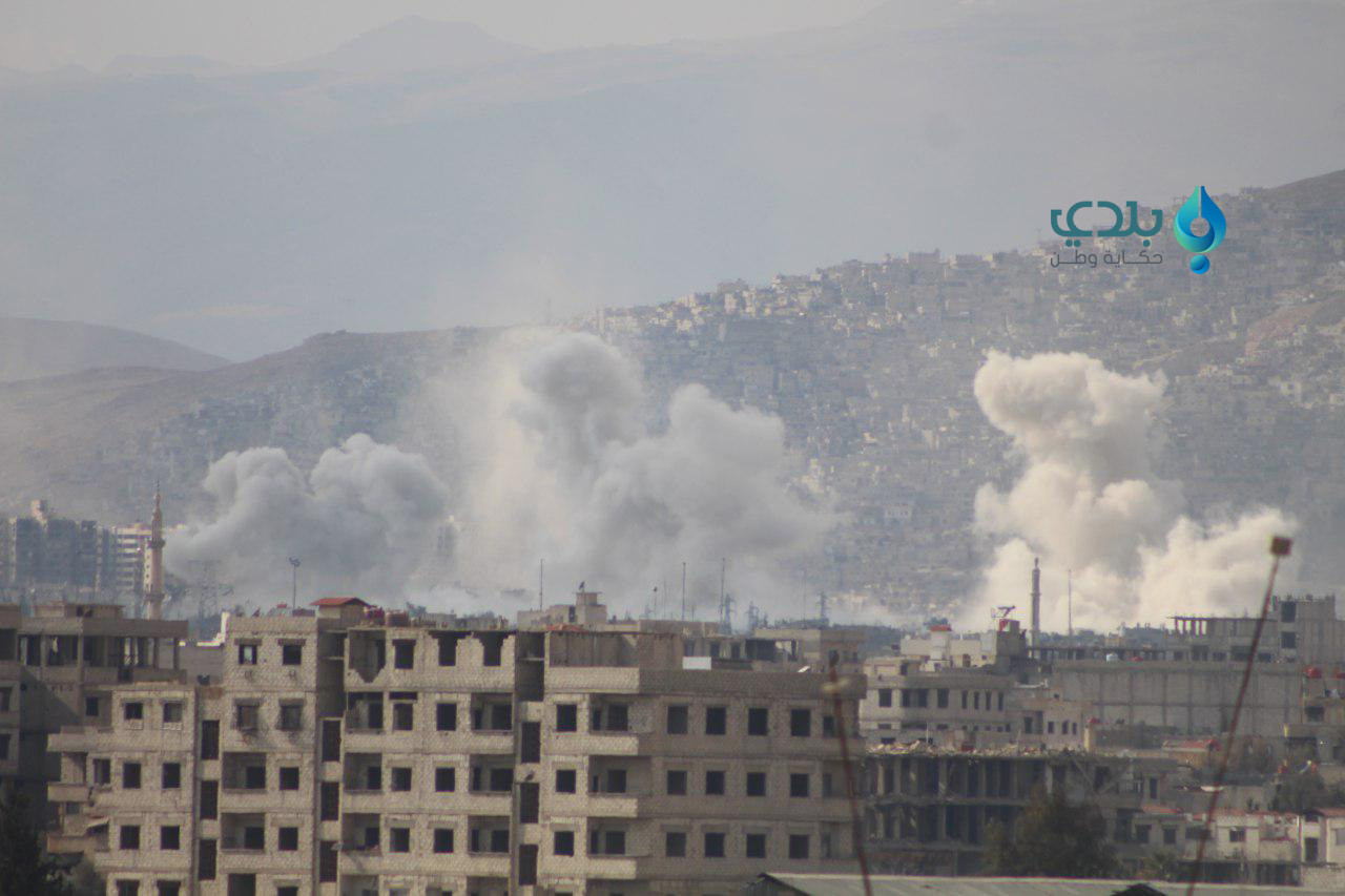 شهيدان مدنيان بقصف النظام الجو...