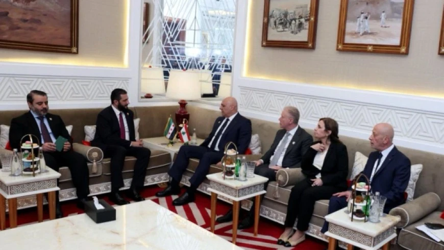 الشرع وعون يبحثان ترسيم الحدود...