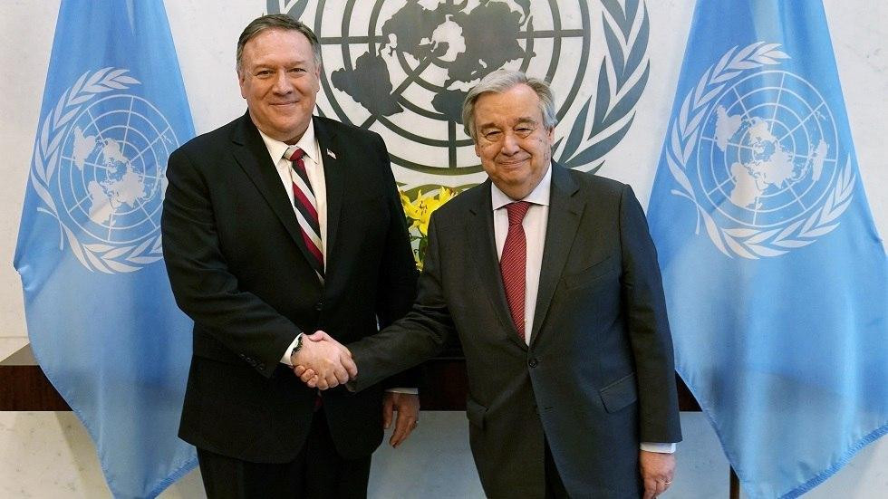 بومبيو وغوتيريش يبحثان وقف إطل...