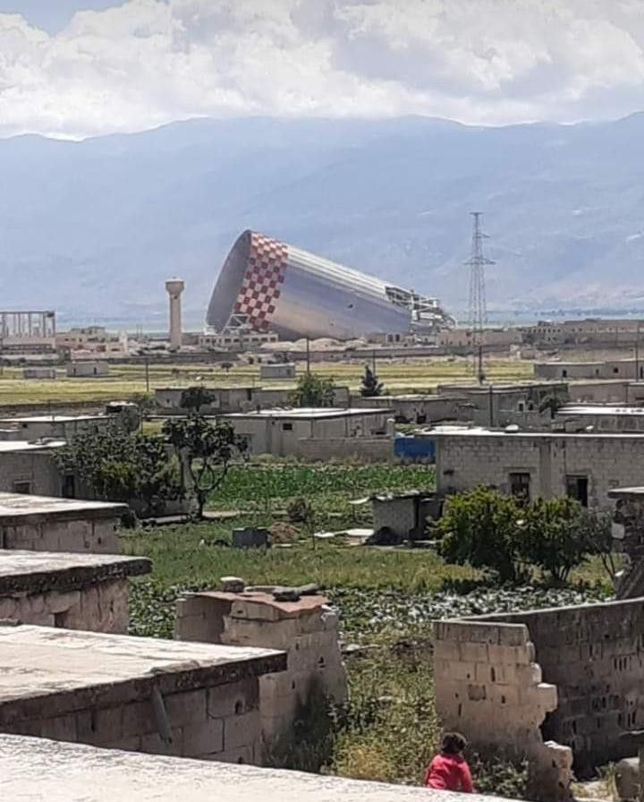 "التركستاني" يسقط برج تبريد مح...