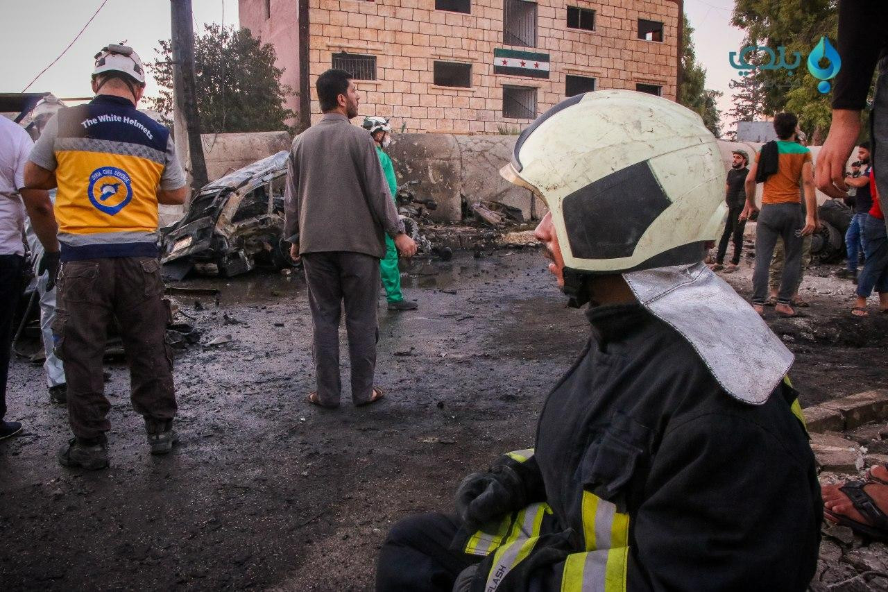 شهداء بانفجار مفخخة في عفرين وقتلى للنظام بإدلب