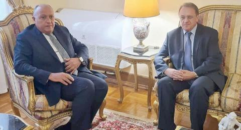 وزير خارجية مصر يلتقي بوغدانوف...