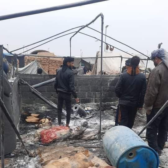 وفاة طفلين بحريق في مخيم العري...