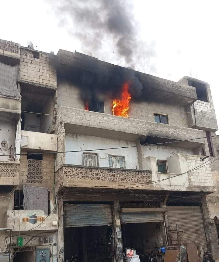 إصابة أفراد عائلة بحريق في حار...