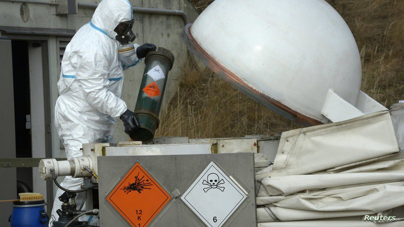 تدمير مخزون  الكيماوي المصرح ع...