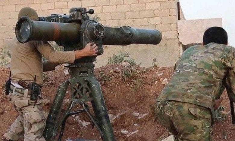 صاروخ موجه يفتك بعناصر النظام...