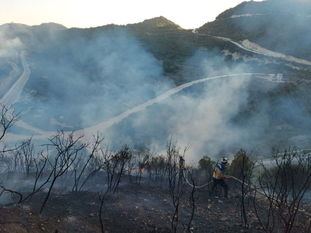 النيران تلتهم أحراش الحنبوشية...