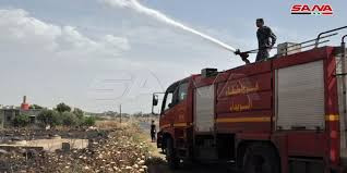 إخماد حريق في ٣ محلات لبيع الس...