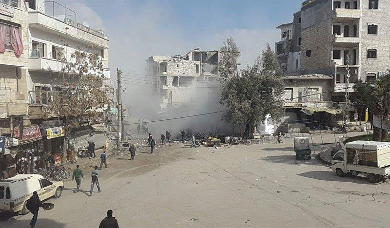 ثمانية شهداء بقصف طيران النظام...