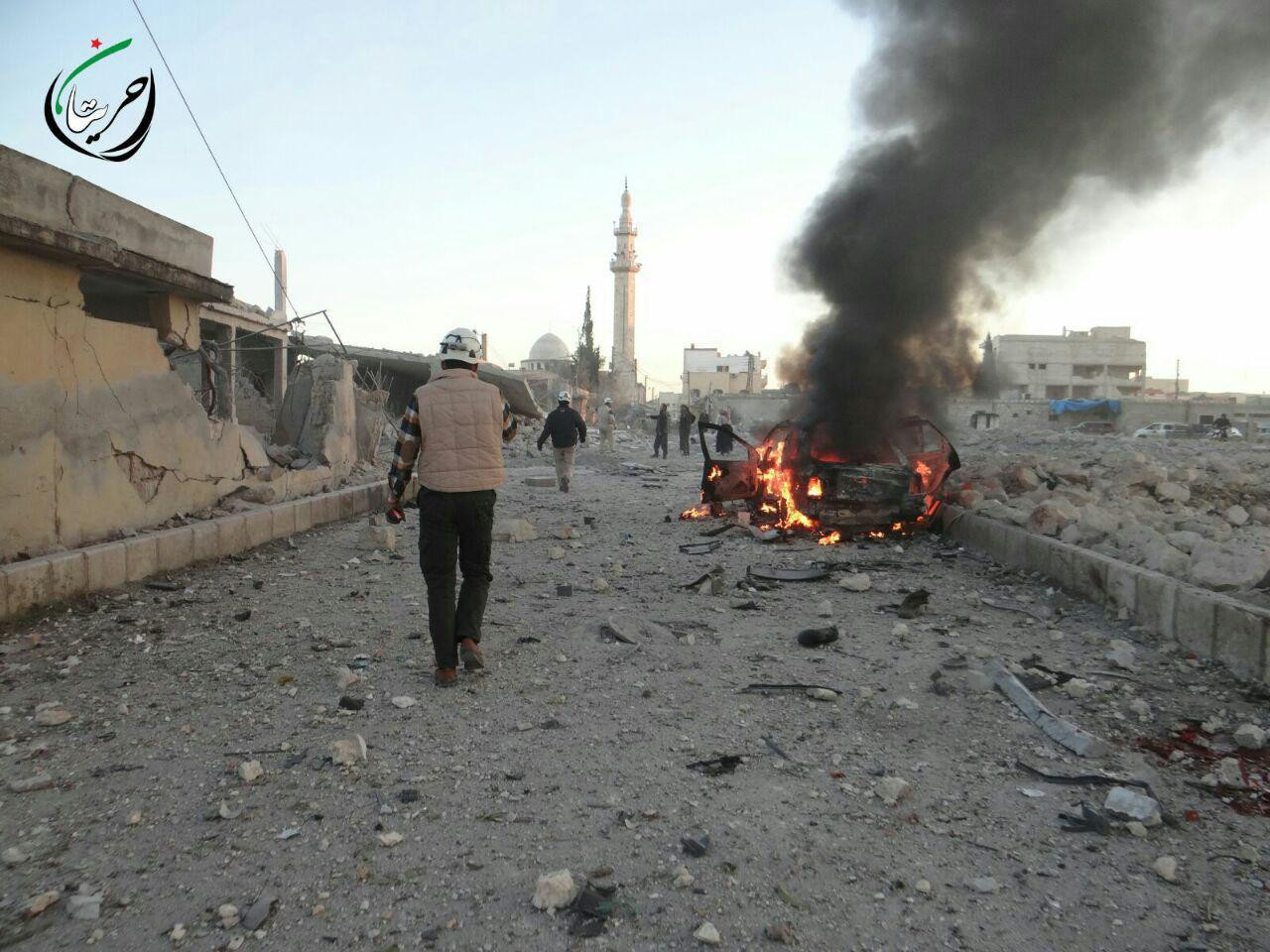 طيران الروس يواصل ارتكاب المجا...