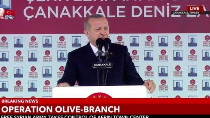 أردوغان يعلن سيطرة "غصن الزيتو...