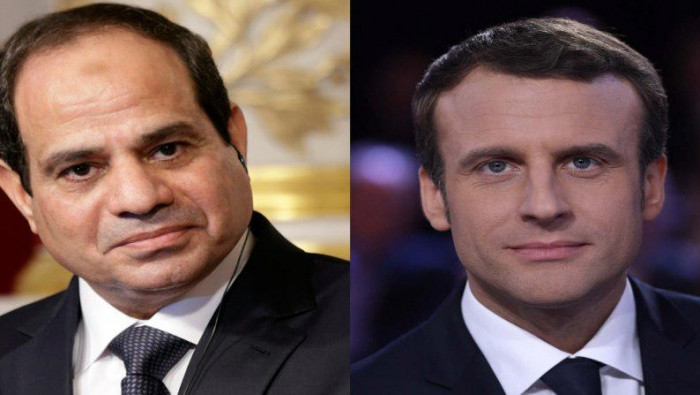 ماكرون والسيسي يبحثان الأوضاع...