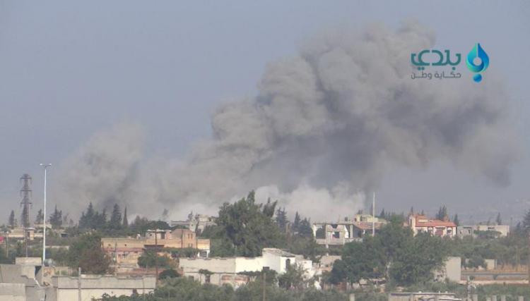 استشهاد أربعة مدنيين بقصف جوي...