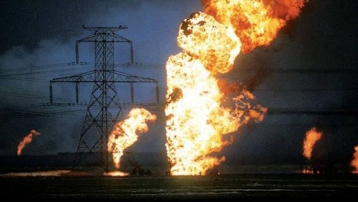 انفجار خط الغاز الواصل بين منا...