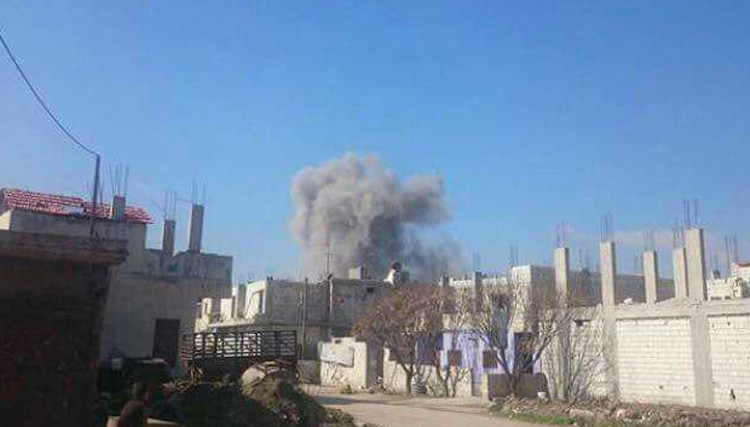 الطيران الروسي يقتل أربعة مدني...