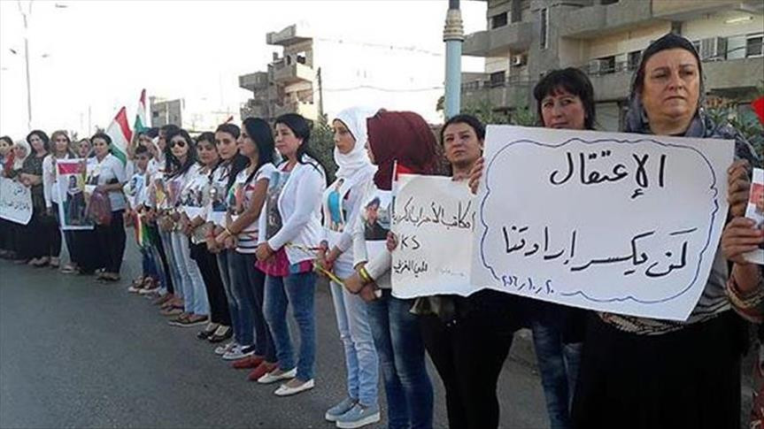 مظاهرة نسائية ضد إرهاب "ب ي د"...