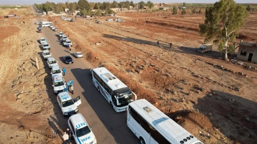 استمرار تدفق القوافل التجارية...