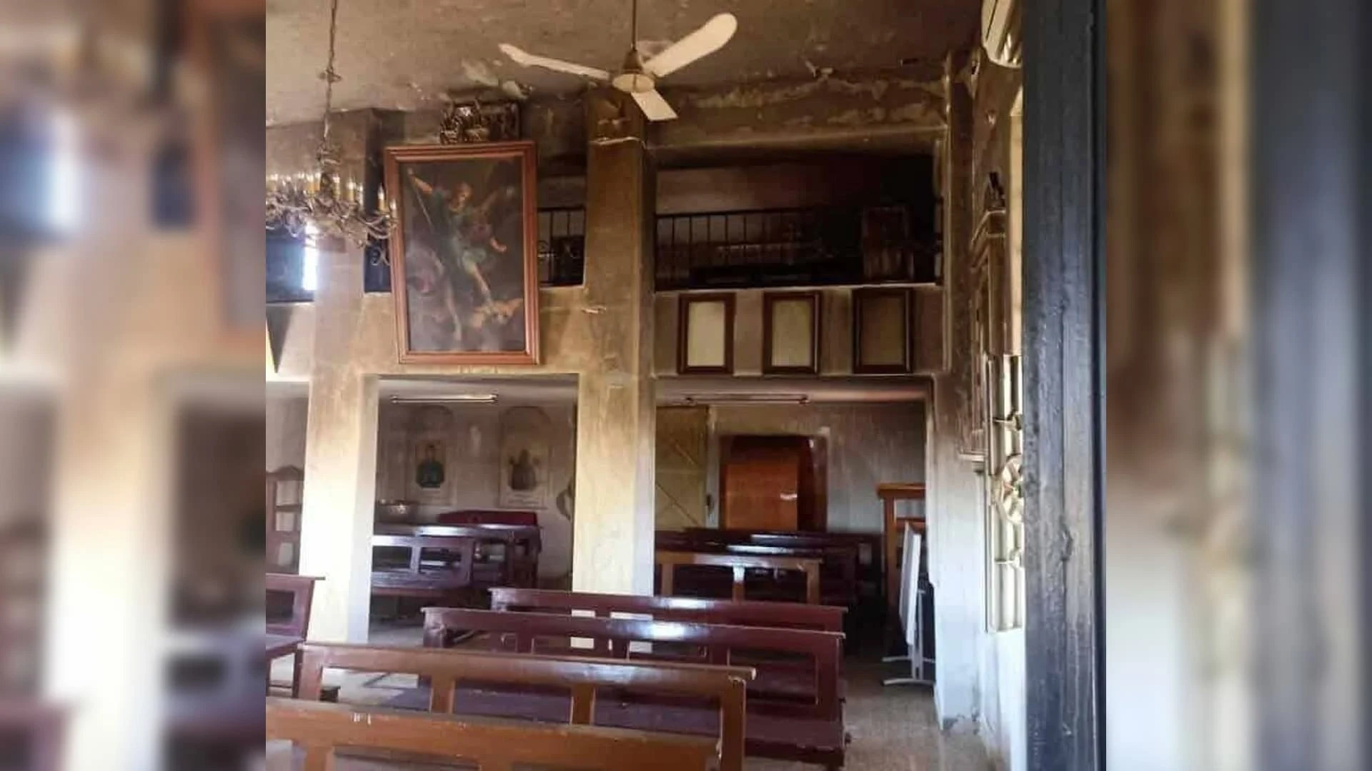 حريق متعمد يطال كنيسة مار ميخا...