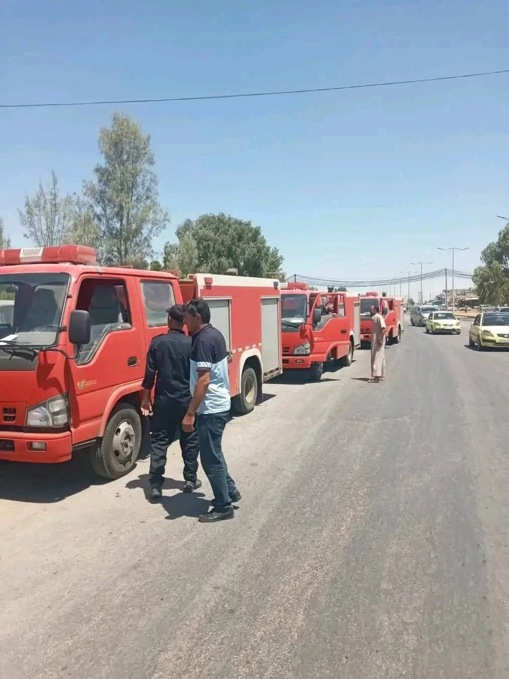 الأمن السوري يُعيد قافلة إطفاء...