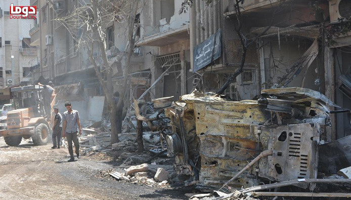 شهداء وجرحى بغارات طيران النظا...