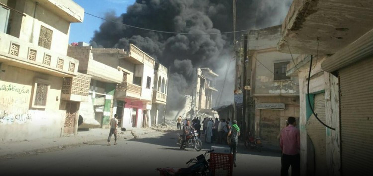 شهداء وجرحى بقصف جوي على ريف ح...